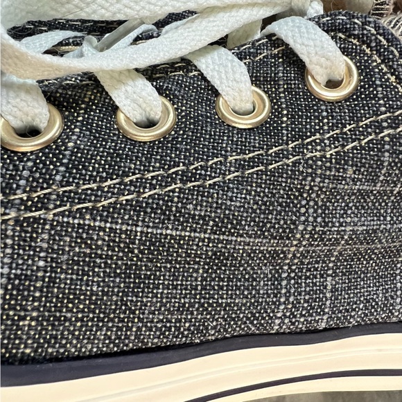 Converse Chuck Taylor All Star Ox sneakers black/grey/gold woven Women’s Size 9 - Picture 16 of 16